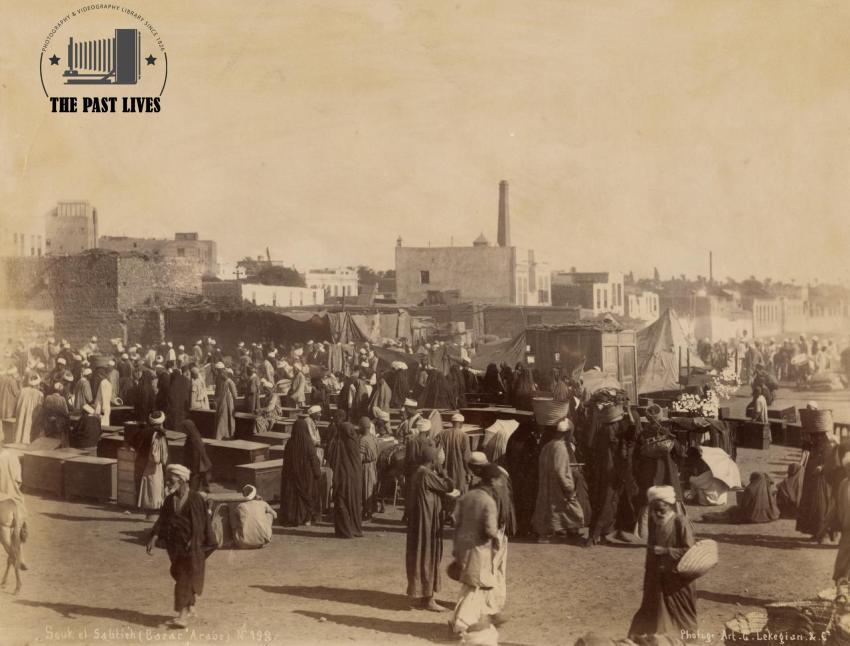 Egypt, Cairo, el Sabtieh Market , Bolak in  1884