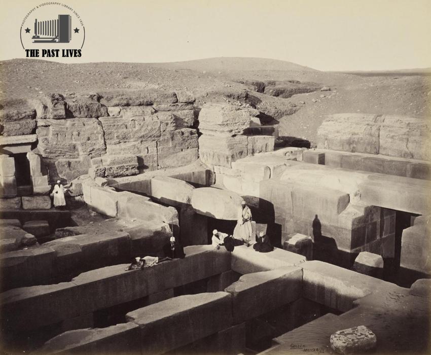 Egypt, Al-Wady Temple - Pyramids of Giza, 1862