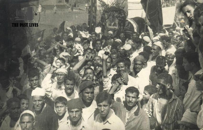 A symbolic funeral for Abdel Nasser in Kafr El Kurdi, Dakahlia, 1970