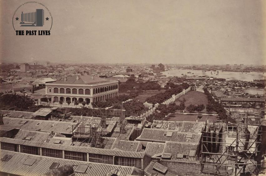 Panorama of Guangzhou china 1870