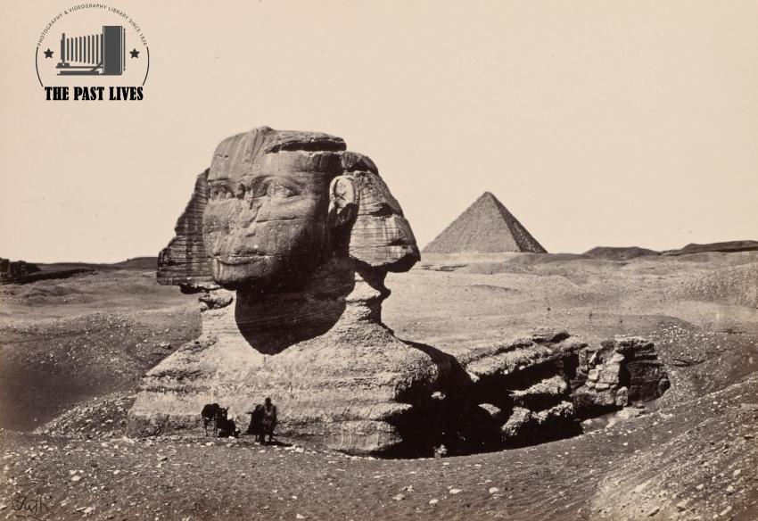 Egypt, Great Sphinx at the Giza Pyramids, 1858 AD