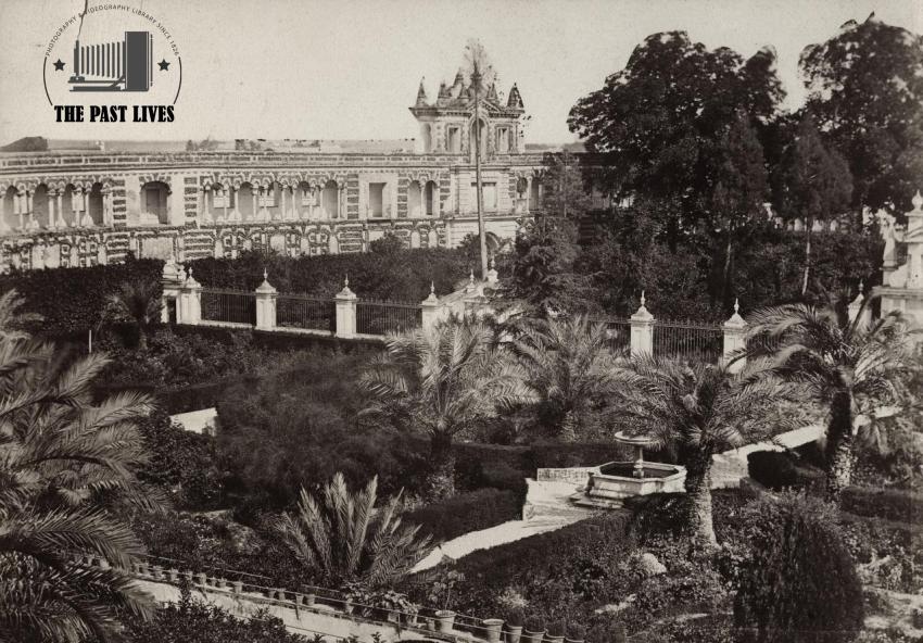 1893 Seville E. Beauchy, General View of Alcazar Gardens,