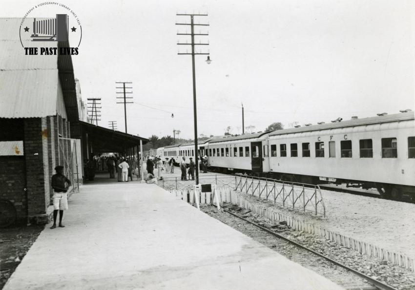 CFC Passenger Train, Thysville Station, Belgian Congo | c. 1950
