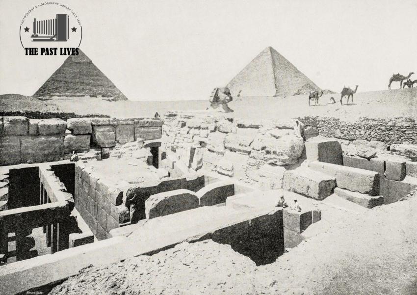 The Temple of the Sphinx and the Pyramids of Giza - Egypt 1894