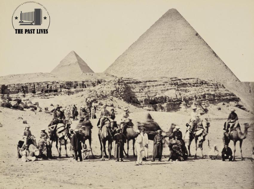 Egypt, The Prince of Wales at the Pyramids of Giza in 1862