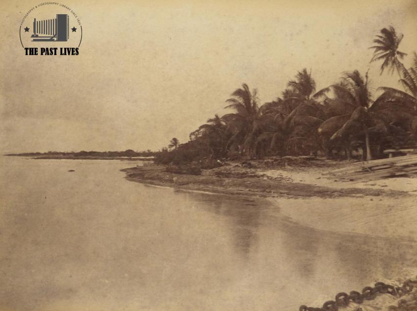 1886 Tuvalu , Beach Suwarrow inside lagoon