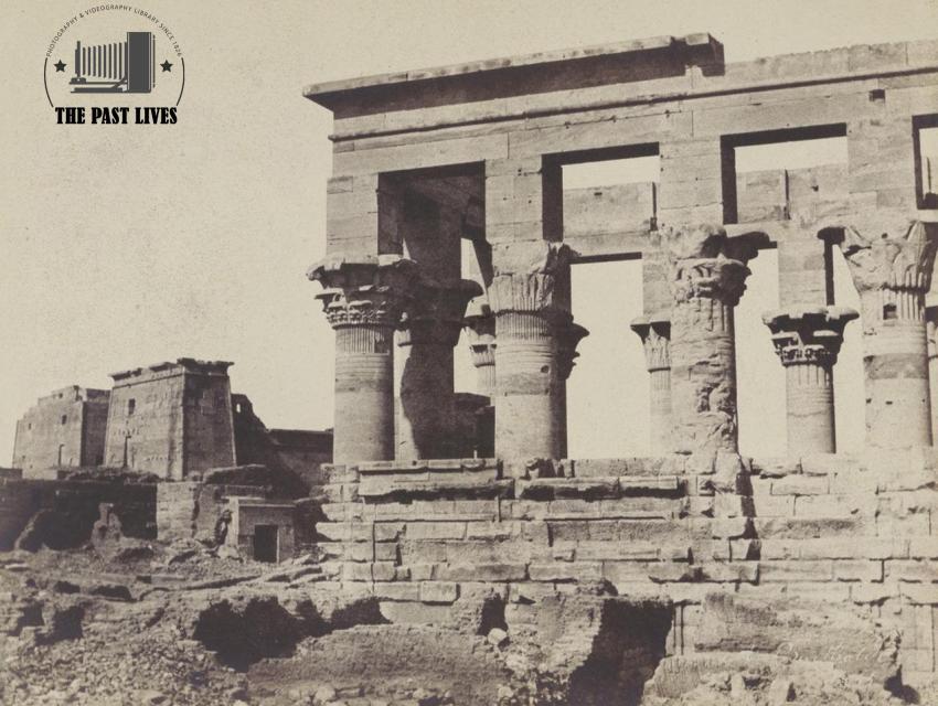 Egypt, Aswan, Trajan's Kiosk, Philae Island, 1856
