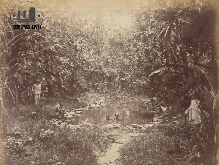 1886  Tuvalu, Washing hole at Funafuti