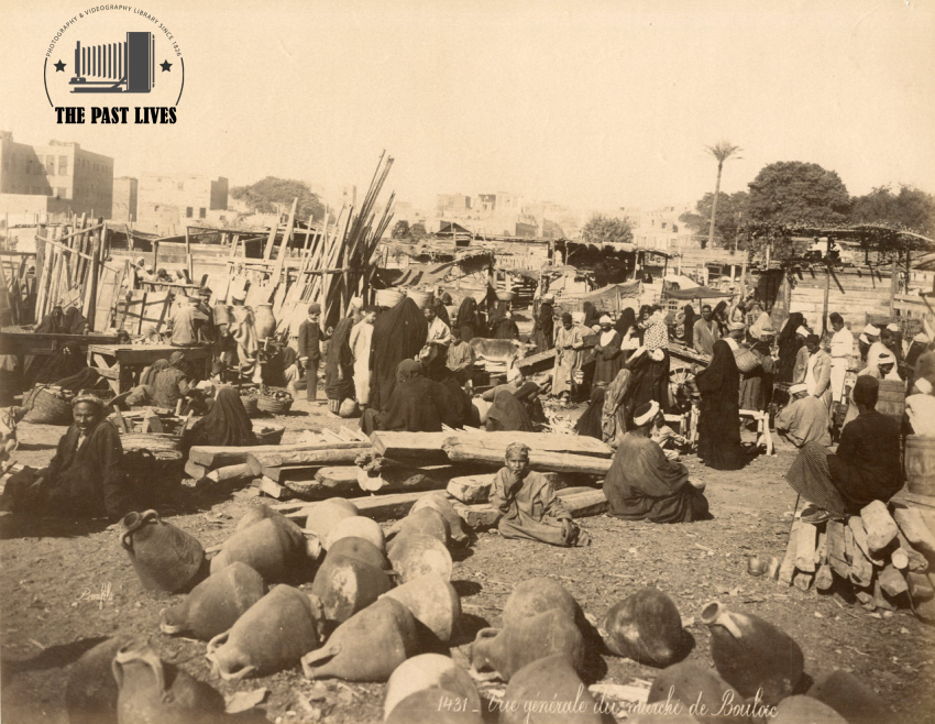 Egypt, Cairo, el Sabtieh Market , Bolak in  1870