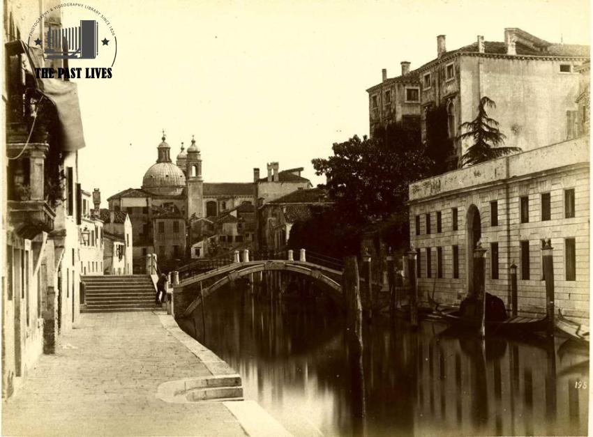 1873  Canal and Bridge, Venice city