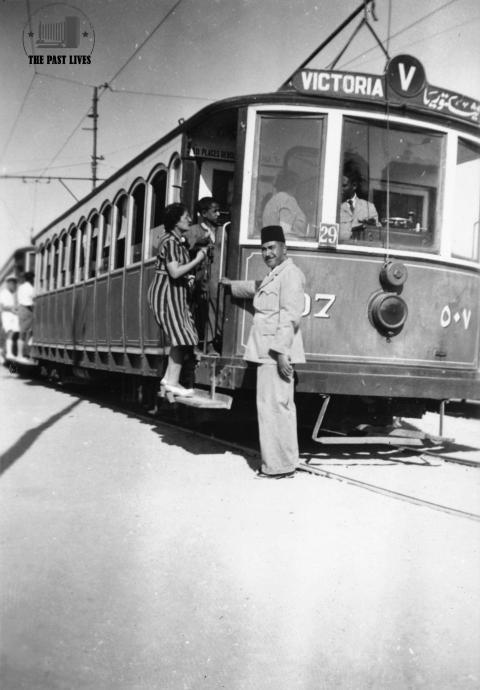 1935 Egypt , Alexandria tram historic